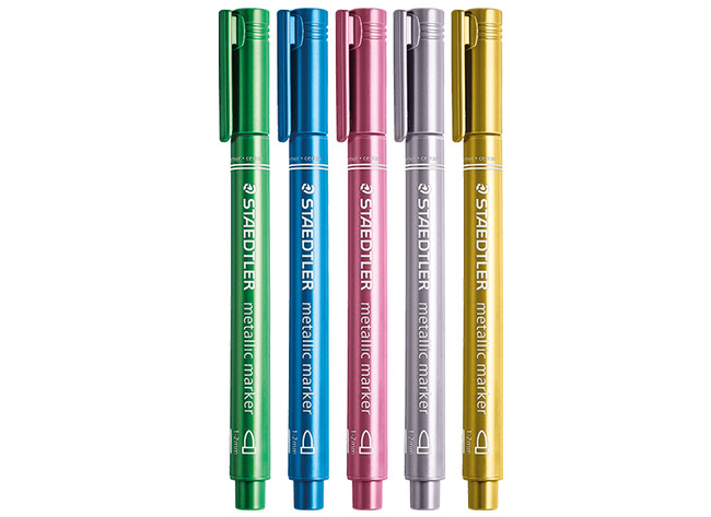 Stiften - kleurstiften - Staedtler Metallic - set van 5 assorti