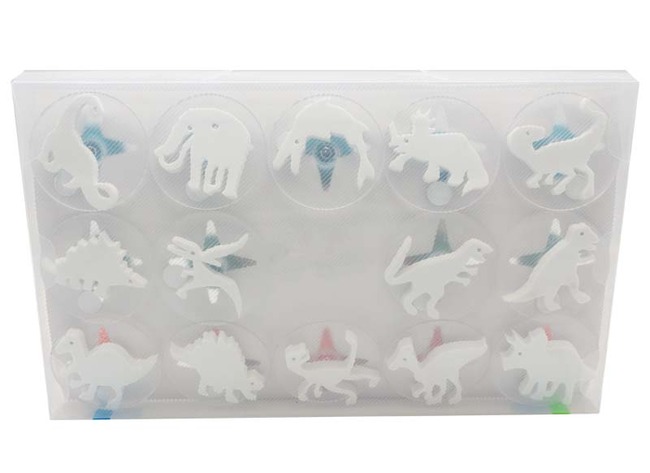 Stempels - Flexipress - dinos - set van 14 assorti