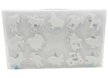 Stempels - Flexipress - dieren van de boerderij - set van 14 assorti