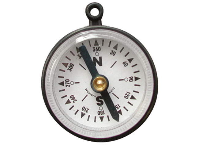 Kompas - zakformaat - 3,7 cm diameter - wereldoriëntatie - per stuk