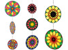 Hangers - karton - mandala's - met metalen ophangers - set van 60 assorti