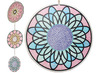 Hangers - karton - mandala's - met metalen ophangers - set van 60 assorti