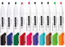 Stiften - whiteboard stiften - Kores - rond - dik - set van 10 assorti