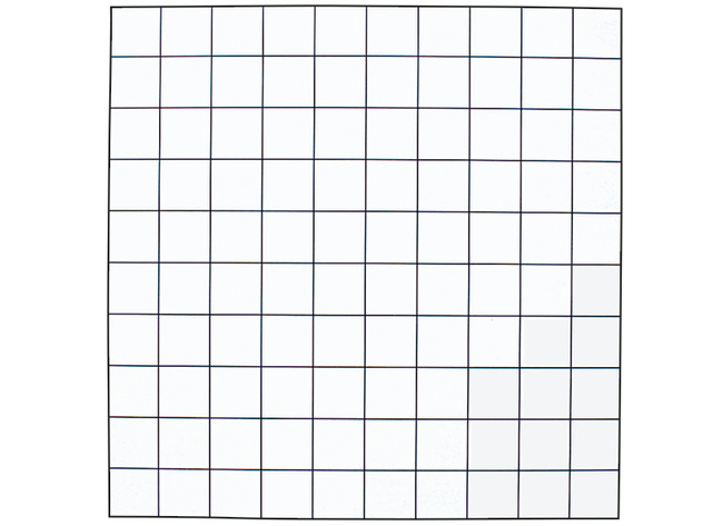 Bord - magnetisch - getallenbord - geruit - 100 x 100 cm - lager - per stuk