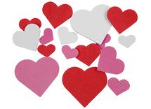Foam - stickers - hartjes - set van 200