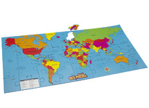 Puzzel - wereldoriëntatie - geo - wereld - 68 stukjes - per stuk