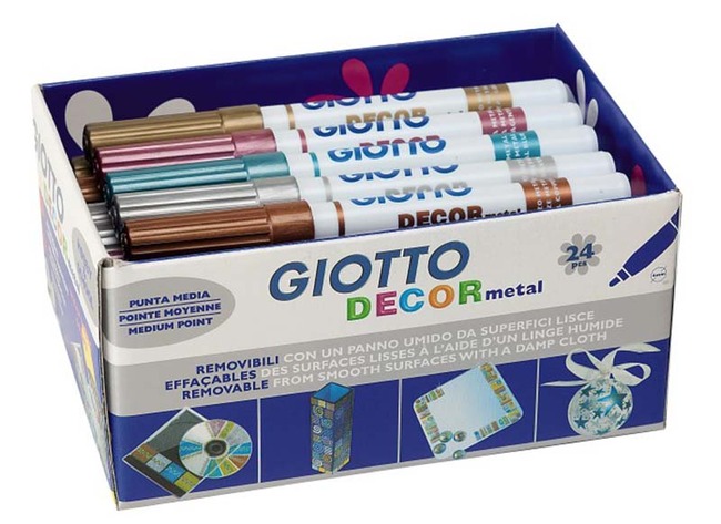 Stiften - kleurstiften - Giotto - Decor metal - set van 24 assorti