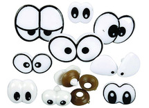 Decoratiemateriaal - grappige ogen - gekleurd - decoratie - set van 200 assorti