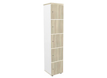 KAST - HOUT - LOCKER - 1 RIJ 5 LOCKERS