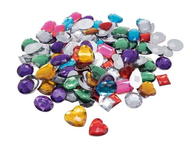 Decoratie - edelstenen - sierstenen - zelfklevend - set van 120 assorti