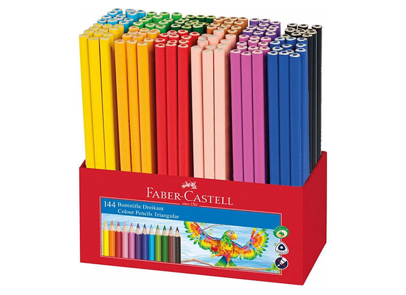 Monetair Politieagent Ongedaan maken Kleurpotloden - Faber Castell Soft Grip - driekantig - 12 x 12 kl - set van  144 assorti - Baert