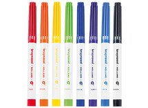 Stiften - textielstiften - Bruynzeel - fabric markers - set van 8 assorti
