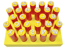 Stempels - letters - hoofdletters - per set