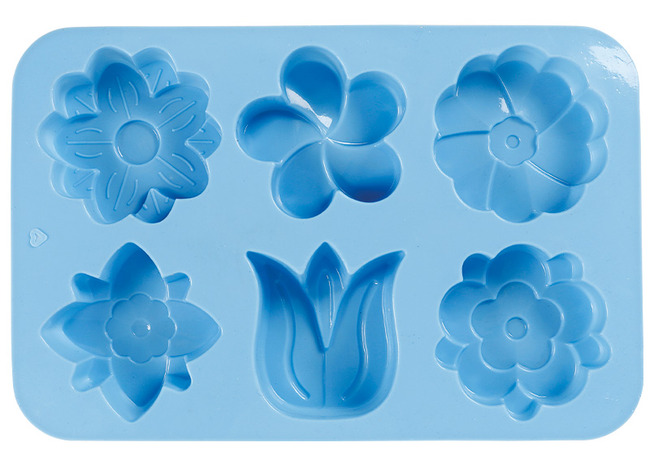 Moule en silicone - fleurs - pour savon et plâtre - la pièce