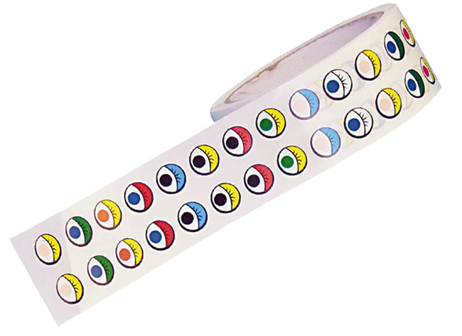 Stickers - oogstickers - gekleurd - set van 2000 assorti
