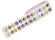 Stickers - ogen - gekleurd - assortiment van 2000