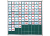 Bord - magnetisch - getallenbord - geruit - 100 x 100 cm - lager - getallenplaten voor PM3797 - per set