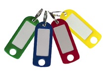 Sleutelhangers - labels - 5 x 4 kleuren