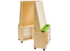 Schildersezel - 1 kind - 65 x 125 x 33 cm - op wieltjes - hout - per stuk