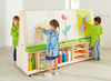 Schildersezel - 1 kind - 65 x 125 x 33 cm - op wieltjes - hout - per stuk