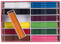 Potloden - kleurpotloden - Bruynzeel Triple Grip - driehoekig - doos - voordeelpakket - set van 144 assorti