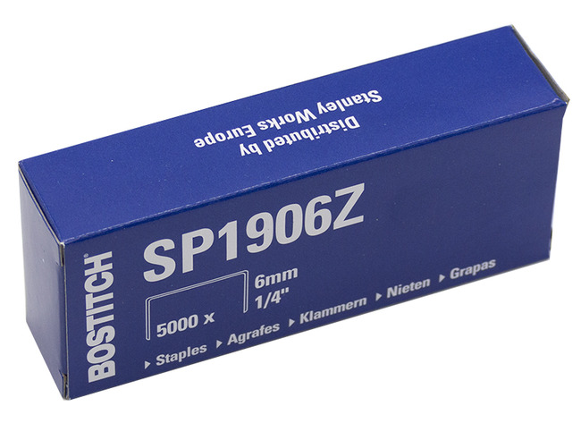 Nieten - Bostitch SP1906Z - 6 mm - rechte rug - staal - set van 5000