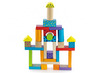 Bouwset - blokken - hout - effen - set van 100 assorti