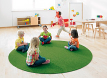 Tapijt - rond - 200 cm - met festonrand - per stuk