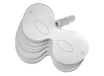 Maskers - Karton - oogmaskers - blanco - set van 50