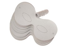 Maskers - Karton - oogmaskers - blanco - set van 50