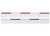 Getallenlijn - tot 100 - rood en wit - meetkunde - rekenen - per stuk