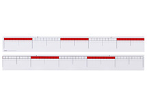 Getallenlijn - tot 100 - rood en wit - meetkunde - rekenen - per stuk