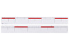 Rekenen - hulpmiddel - getallenlijn tot 100 - rood en wit - meetkunde - per stuk