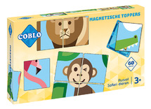 Bouwset - Coblo Magnetic Toppers Safari Animals - dieren - puzzel - magnetisch - per set