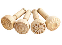 Stempels - kleistempels - EDX Education - hout - boetseren - set van 4 assorti