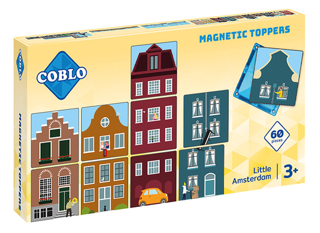 Bouwset - Coblo Magnetic Toppers Little Amsterdam - stad - puzzel - magnetisch - per set