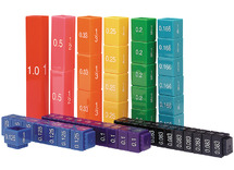 Breuken - Learning Resources Fraction Tower Equivalency Cubes - rekenen - toren - hulpmiddel voor wiskunde - rekenblokjes - per set