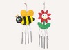 Windgongs - hout - dieren - set van 4 assorti