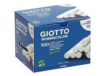 Krijt - Giotto - Robercolor - stofvrij - wit - set van 100