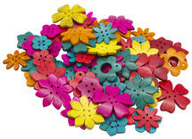 Decoratie - kokos - bloemen - per 150 g