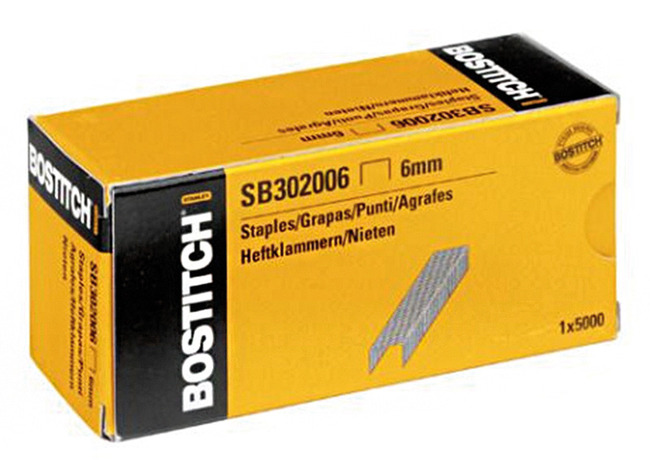 AGRAFES BOSTITCH - SB3020  6MM - PR REVOLVER TGA - B/5000