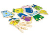 Kleur en vorm - Gogo Toys - nabouwen - waslijn - hout - per spel