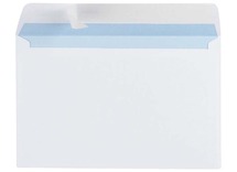 Briefomslagen - enveloppen - C6 - 114 x 162 mm - met plakstrip - wit - set van 25