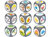 Spelaccessoires - dobbelstenen - Akros Dice For Making Up Stories - vertellen - set van 10 assorti