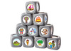 Spelaccessoires - dobbelstenen - Akros Dice For Making Up Stories - vertellen - set van 10 assorti