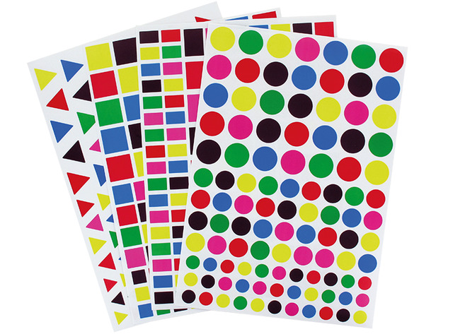 Stickers - vormen - geometrisch - levendig - set van 4200 assorti