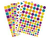 Stickers - vormen - geometrisch - pastel - set van 4200 assorti
