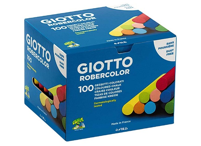 Krijt - Giotto Robercolor - stofvrij - gekleurd - set van 100 assorti