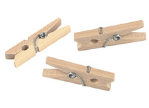 Wasknijpers - mini - natuur - hout - set van 100