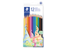 Potloden - kleurpotloden - Staedtler - zeshoekig - etui - set van 12 assorti